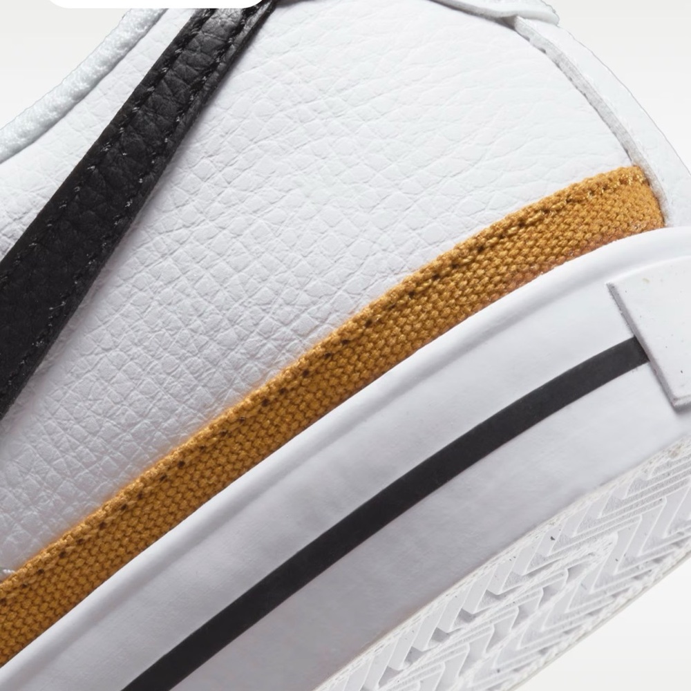 Nike Court Legacy Next Nature sneakers in the White, Black, and Ochre, W size 6 - Picture 3 of 10